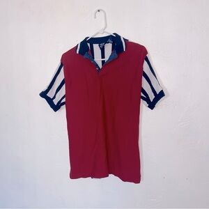 😍 Vintage 80’s Colorblock Polo 90’s Max Active Worldwide Boys 18-20 Striped XL